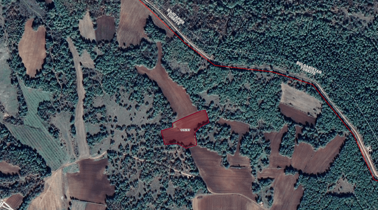 Edirne Lalapaşa Kalkansöğüt Köyünde 12580 m2 Satılık Tarla